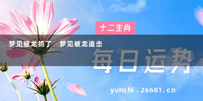 梦见被龙抓了 梦见被龙追击